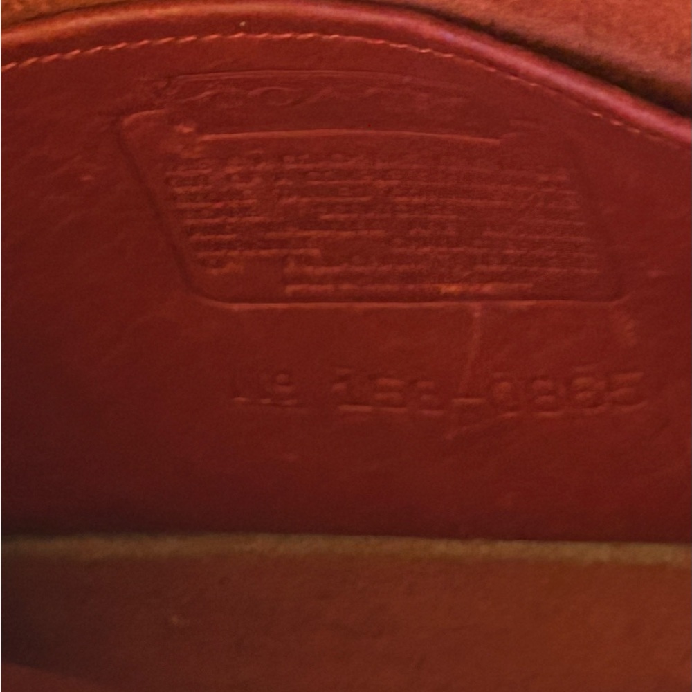 Vintage Coach Turn-Lock Classic Red Leather Pocket Purse Crossbody Bag - Picture 10 of 12
